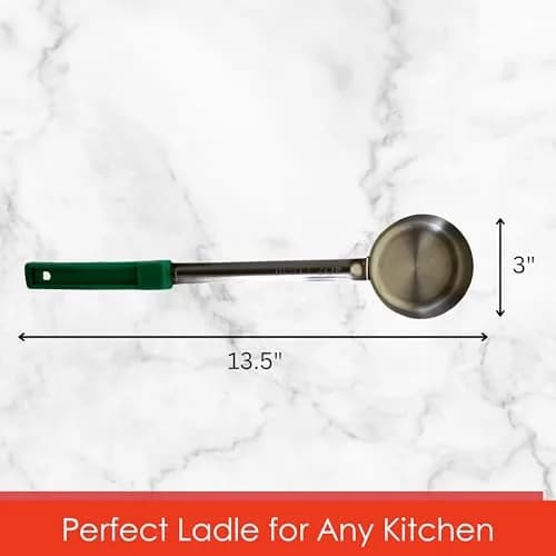 Habanerofire 4 oz (118 ml) Solid Stainless Steel Portion Control Ladle Spoodle - Pack of 2 | Commercial Grade for Soups & Sauces thumbnail 4