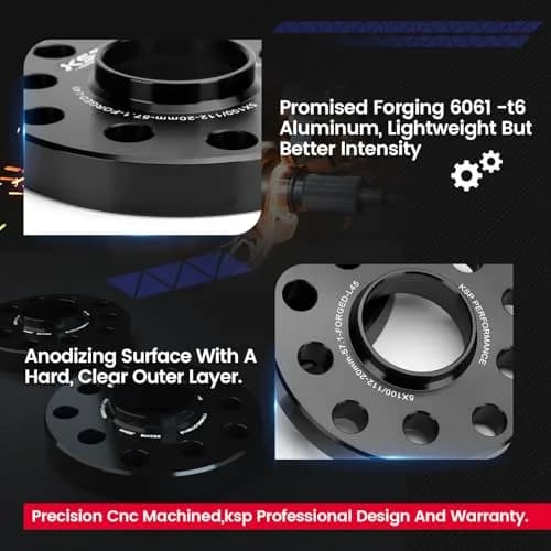 KSP 5X120mm Wheel Spacers 12.7mm Hubcentric Forged Aluminum for BMW 318i 328i 525i 7 Series | Improve Fit & Stance thumbnail 5
