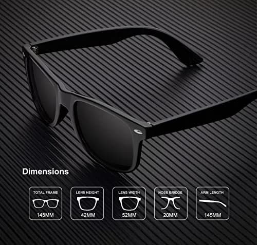 KALIYADI Polarized Sunglasses for Men and Women Matte Finish UV Blocking 52mm (145mm) | True Color HD Lenses thumbnail 4