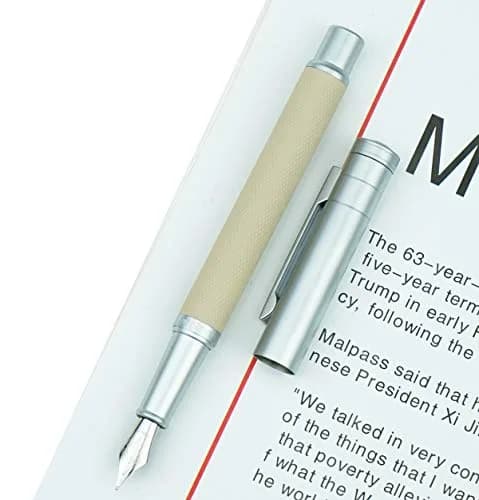 erofa Silver Birch Forest Fountain Pen Bent Nib 13.8cm (5.43in) | Smooth Ink Flow for Students & Professionals thumbnail 4
