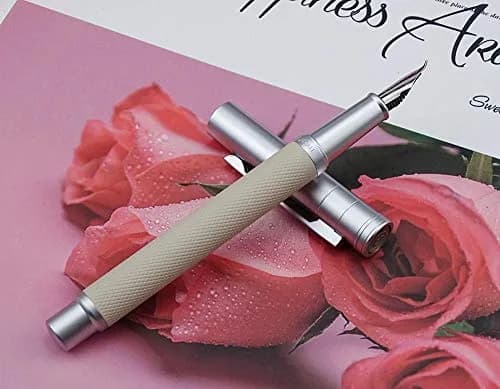 erofa Silver Birch Forest Fountain Pen Bent Nib 13.8cm (5.43in) | Smooth Ink Flow for Students & Professionals thumbnail 2