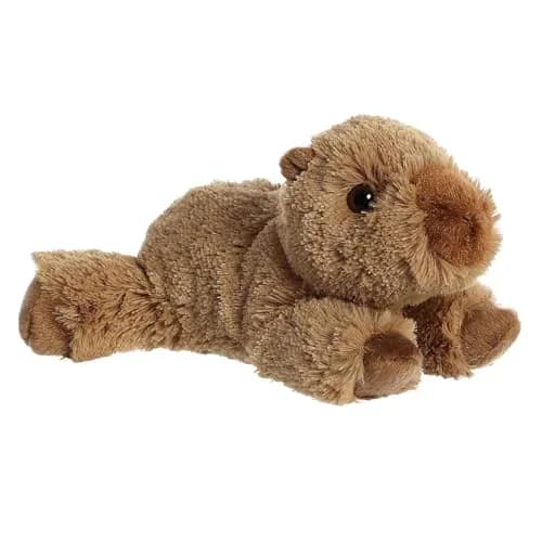 Aurora Mini Flopsie Charlie Capybara Plush Toy 23cm (9") | Soft, Huggable, Bean-Filled Animal for All Ages thumbnail 1