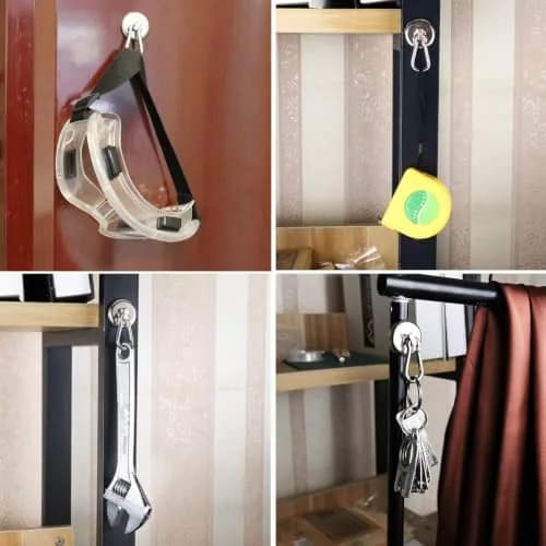 E BAVITE Heavy Duty Magnetic Hooks 110 lbs Capacity | Swivel Carabiner, Neodymium, 4 Pack thumbnail 7