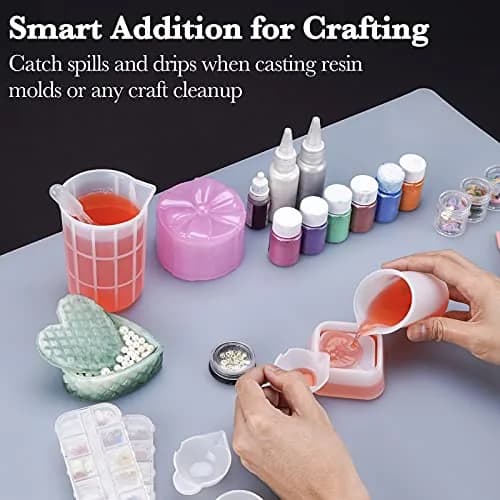 Gartful Oversize Translucent Silicone Mat 70cm x 50cm | Protects Surfaces from Crafts, Resin & Heat thumbnail 4