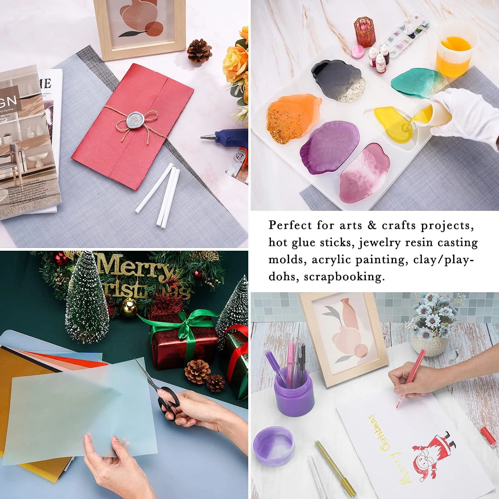 Gartful Oversize Translucent Silicone Mat 70cm x 50cm | Protects Surfaces from Crafts, Resin & Heat - view 5