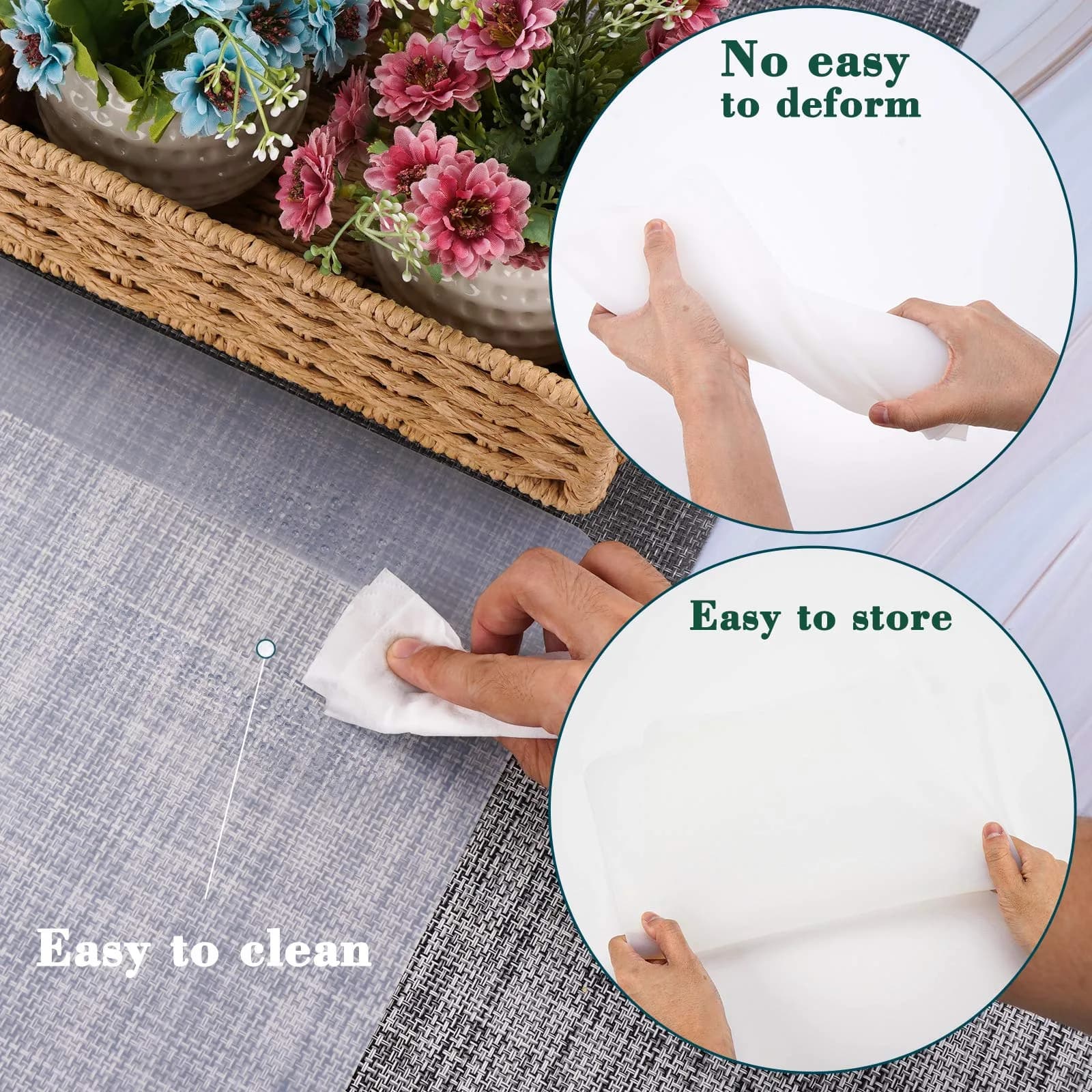 Gartful Oversize Translucent Silicone Mat 70cm x 50cm | Protects Surfaces from Crafts, Resin & Heat - view 7