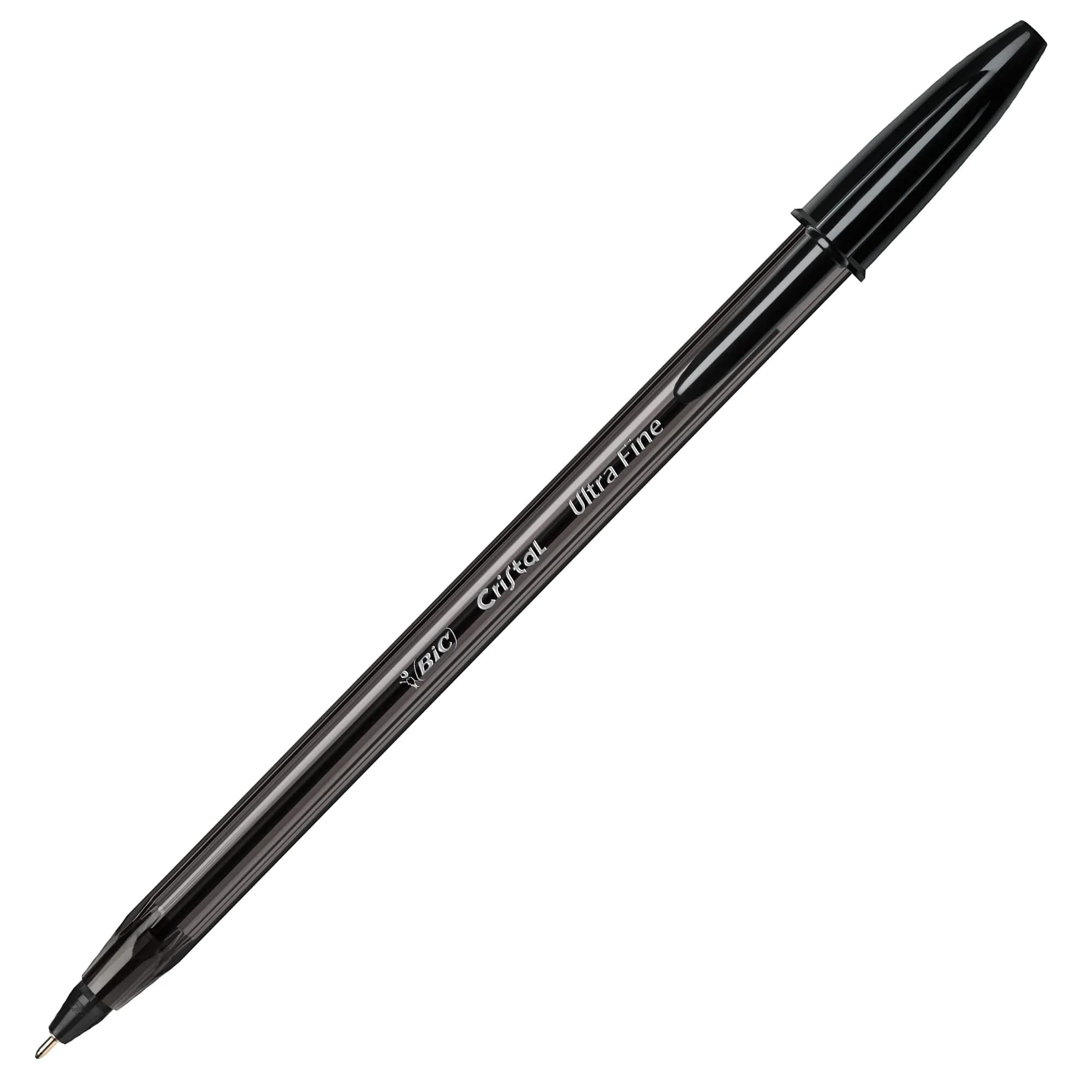 BIC Cristal Exact Fine Point Pens (0.7 mm) | Precise Black Ink, Box of 20 — Black/White