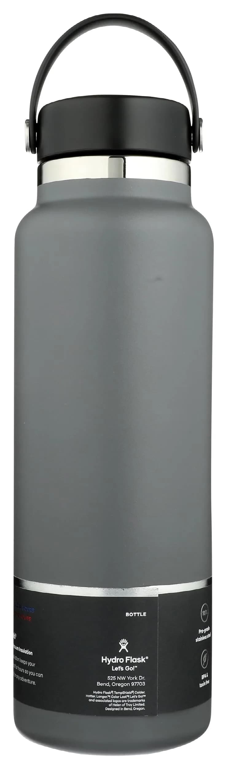 Hydro Flask 40 Oz Wide Mouth Water Bottle - Stone | Insulated Stainless Steel - view 2