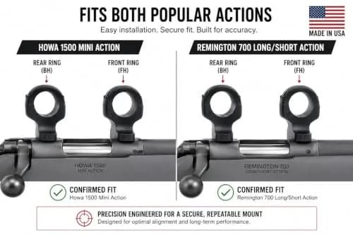 Game Reaper 2 Mount for Howa 1500 Mini & Remington 700 | Precision Machined Tactical Mount with 1 Inch Rings thumbnail 6