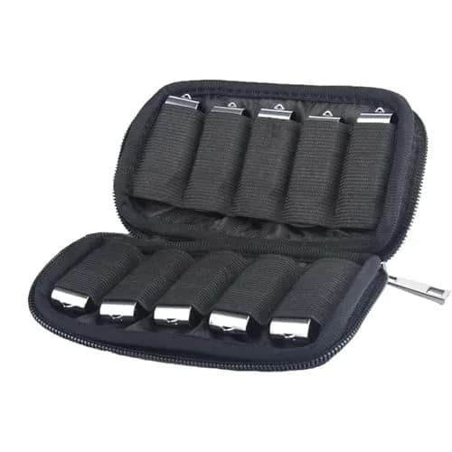 JBOS USB Flash Drive Holder Case with 10 Slots | Blue Neoprene Organizer thumbnail 4