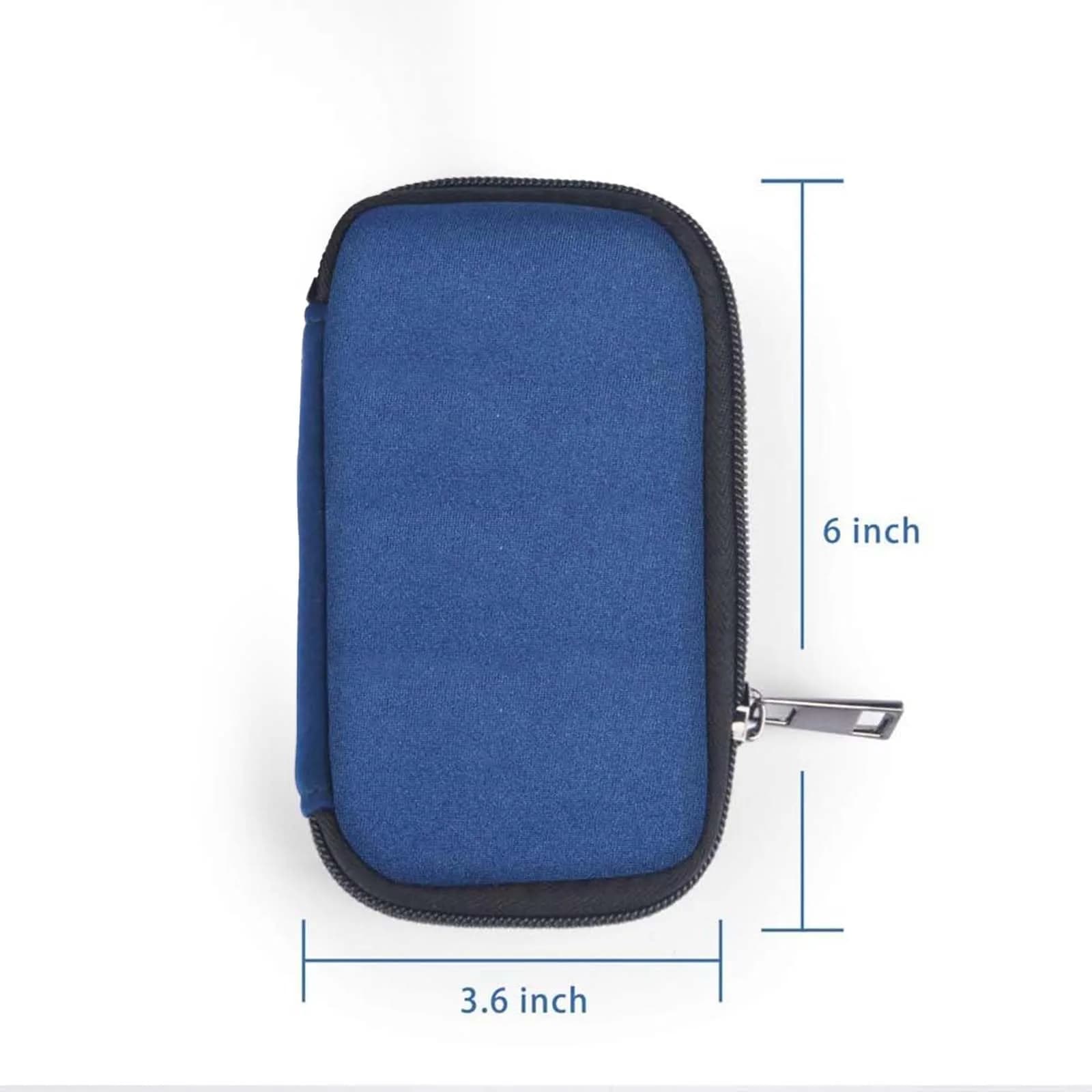 JBOS USB Flash Drive Holder Case with 10 Slots | Blue Neoprene Organizer - view 2
