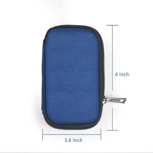 JBOS USB Flash Drive Holder Case with 10 Slots | Blue Neoprene Organizer thumbnail 2