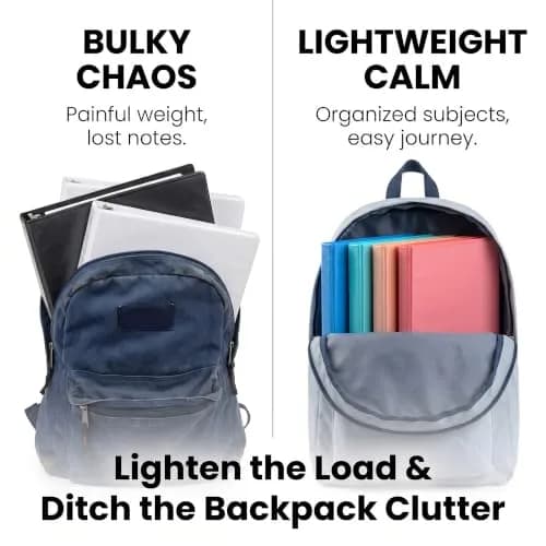 Yoobi 0.5 Inch D-Ring Binders (4-Pack, Multicolor) | 120 Sheet Capacity thumbnail 3