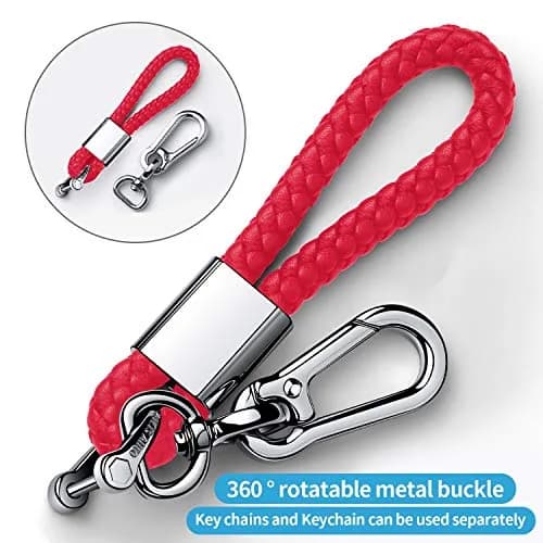 Tukellen for Audi Key Fob Cover with Keychain | Soft TPU Protector Compatible with Audi A4 Q7 TT A3 A6 R8 (Red) thumbnail 7