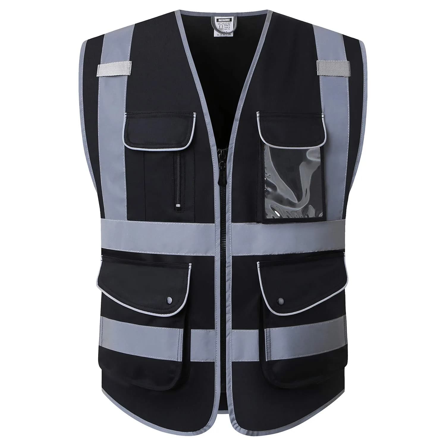 HATAUNKI Class 1 Retro-Reflection Safety Vest X-Large | 9 Pockets & ANSI/ISEA 107-2015