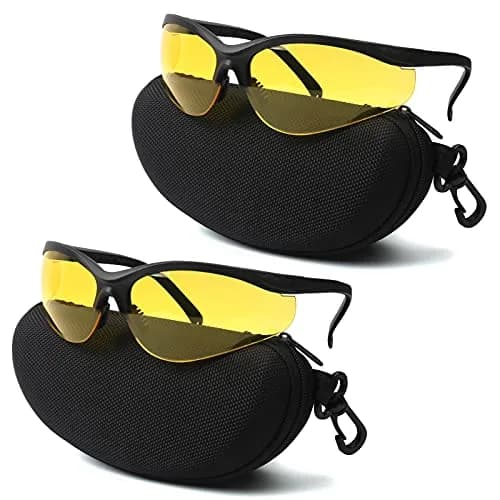 LaneTop Safety Glasses ANSI Z87.1 Impact Polycarbonate Yellow Lens | UV400 Eye Protection for Shooting Range thumbnail 1