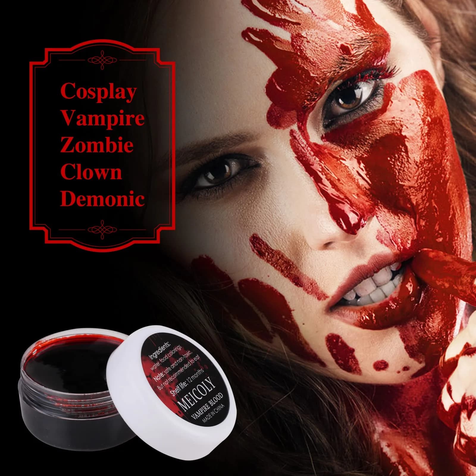 MEICOLY SFX Makeup Kit with Scar Wax & Fake Blood Spray, 7 Piece Set | Realistic Wound Effects - view 8