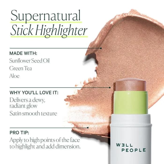 Well People Supernatural Stick Highlighter, Golden Glow | Hydrating, Multi-Use, Organic thumbnail 4