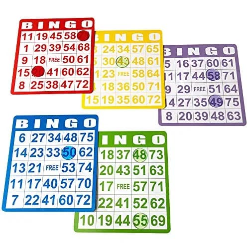 Yuanhe 100 Bingo Game Cards - 5.2x4.7in (13.2x12cm) | Reusable Cardboard for Parties thumbnail 6
