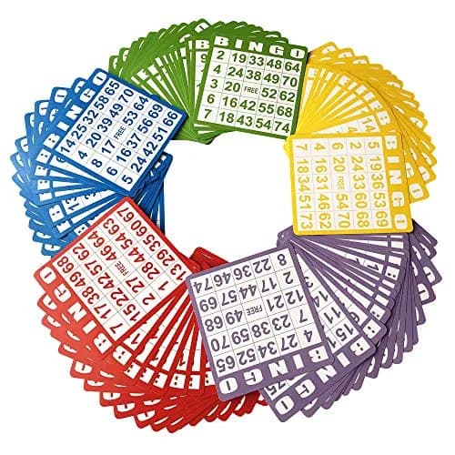 Yuanhe 100 Bingo Game Cards - 5.2x4.7in (13.2x12cm) | Reusable Cardboard for Parties thumbnail 1