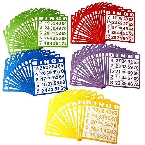 Yuanhe 100 Bingo Game Cards - 5.2x4.7in (13.2x12cm) | Reusable Cardboard for Parties thumbnail 2