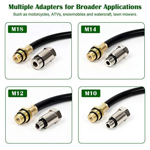 BETOOLL 8pcs Petrol Engine Cylinder Compression Tester Kit | Durable Brass Adapters & Triple Range Gauge thumbnail 4