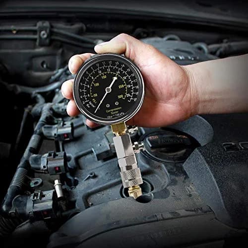 BETOOLL 8pcs Petrol Engine Cylinder Compression Tester Kit | Durable Brass Adapters & Triple Range Gauge thumbnail 6