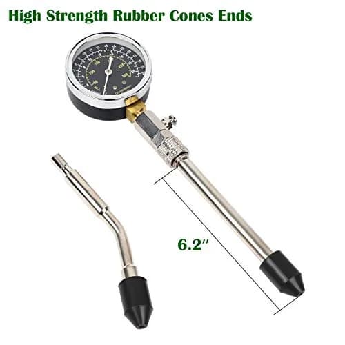 BETOOLL 8pcs Petrol Engine Cylinder Compression Tester Kit | Durable Brass Adapters & Triple Range Gauge thumbnail 3