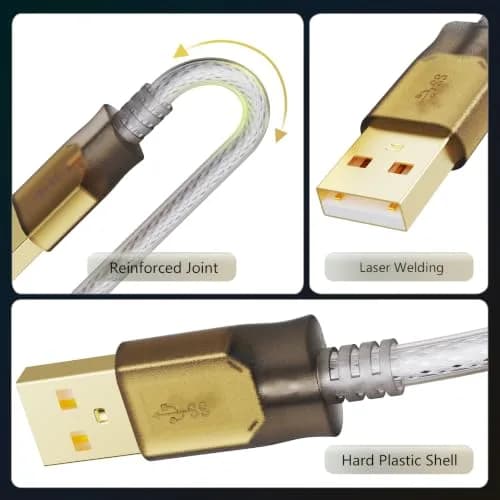 Jelly Tang USB 2.0 Printer Cable 3.66 m (12 Ft) | High-Speed Data Transfer for Printers and Scanners thumbnail 4