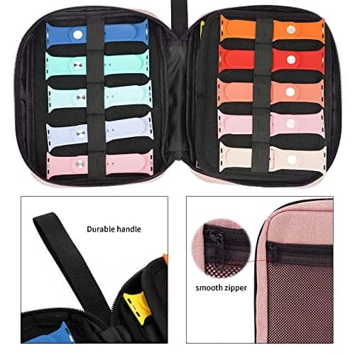 PACMAXI 20 Watch Bands Storage Carrying Case | Compact, Expandable & Portable Organizer for Watches thumbnail 2