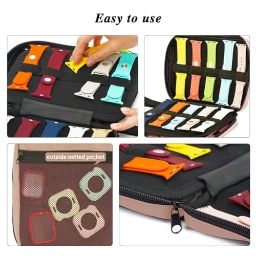 PACMAXI 20 Watch Bands Storage Carrying Case | Compact, Expandable & Portable Organizer for Watches thumbnail 3