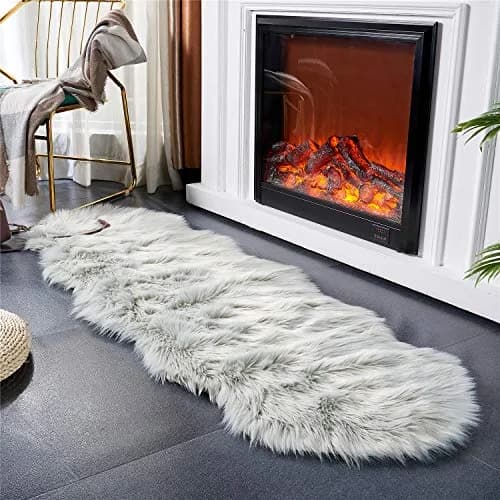 EasyJoy Ultra Soft Fluffy Shaggy Area Rug Faux Fur 61cm x 183cm (2 x 6 ft) | Machine Made for Living Rooms & Bedrooms thumbnail 3