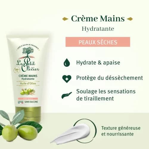 Le Petit Olivier Moisturizing Hand Cream - Olive Oil - Enriched With Glycerin & Shea Butter | Softens, Hydrates & Protects Hands thumbnail 2