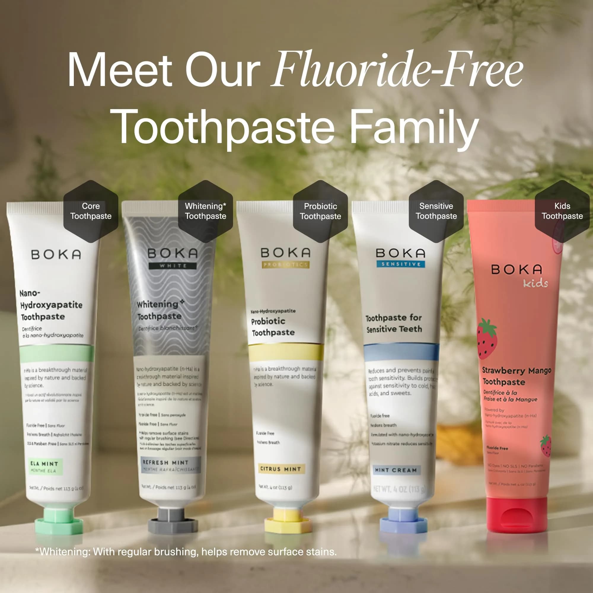 Boka Cinnamon Mint Fluoride-Free Toothpaste with Nano Hydroxyapatite, 4 Oz | Enamel Care for Sensitive Teeth - view 6