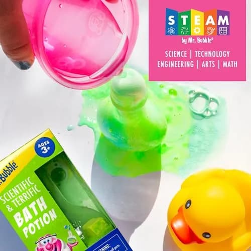 Mr. Bubble Kids Original Bath Bomb Potions - Colorful Fizzy Fun - Cool Foam and Bubble Science Beaker Bath Toys (Pack of 4) | Safe, Paraben-Free, Colorful Science Fun thumbnail 6