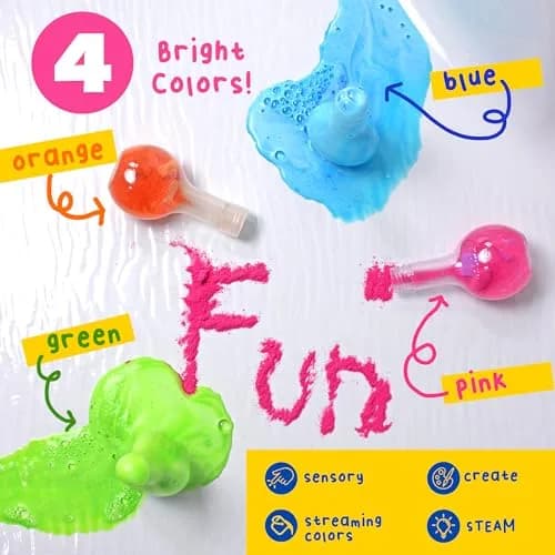 Mr. Bubble Kids Original Bath Bomb Potions - Colorful Fizzy Fun - Cool Foam and Bubble Science Beaker Bath Toys (Pack of 4) | Safe, Paraben-Free, Colorful Science Fun thumbnail 7
