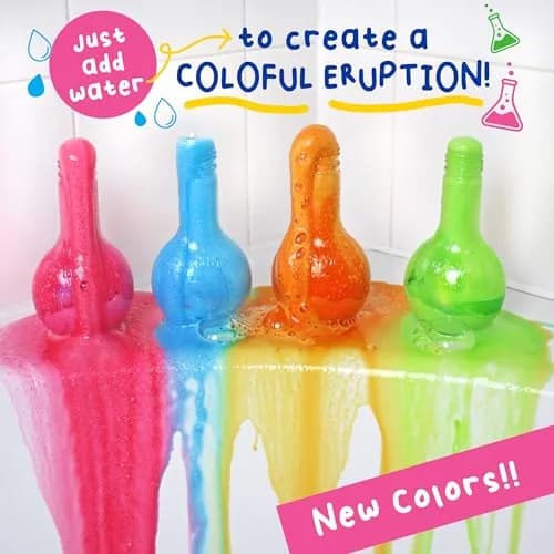 Mr. Bubble Kids Original Bath Bomb Potions - Colorful Fizzy Fun - Cool Foam and Bubble Science Beaker Bath Toys (Pack of 4) | Safe, Paraben-Free, Colorful Science Fun thumbnail 2