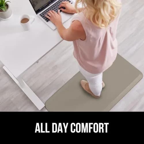 GORILLA GRIP Cushioned Antifatigue Kitchen Mat for Floor, 24x17, Taupe | Supportive 3/4 Inch Foam for Long Standing Comfort thumbnail 7