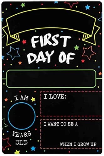 GSM Brands First Day Last Day of School Sign Double Sided Dry Erase Board 30.5cm (12" x 8") | Classic Design for Milestones thumbnail 1
