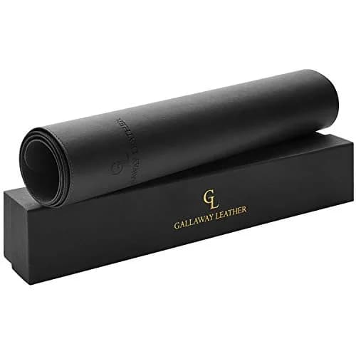 Gallaway Leather Desk Mat, Large 36" x 17" Black | Smooth PU Leather Writing Pad for Office & Home thumbnail 6