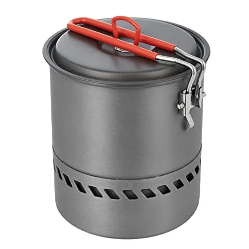 Bulin 1.5L Camping Pot with Heat Exchanger & Foldable Handle | Ultralight Aluminum Cookware for Backpacking thumbnail 1