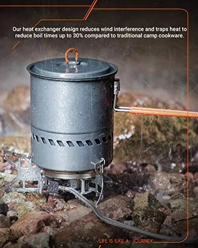 Bulin 1.5L Camping Pot with Heat Exchanger & Foldable Handle | Ultralight Aluminum Cookware for Backpacking thumbnail 9