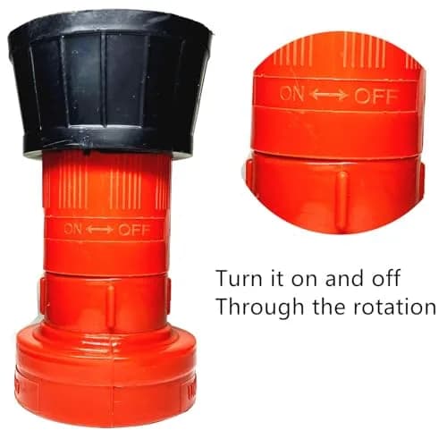 SAFBY Fire Hose Nozzle 1.5 inch NPSH/NPT | Durable Brass & Plastic Control thumbnail 5