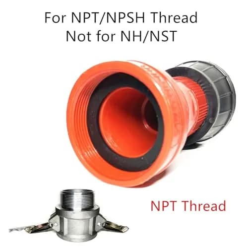 SAFBY Fire Hose Nozzle 1.5 inch NPSH/NPT | Durable Brass & Plastic Control thumbnail 3