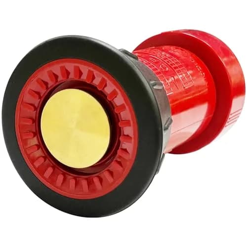 SAFBY Fire Hose Nozzle 2" NPSH Brass & Plastic | Fog, Stream & Off Positions, 100psi Max thumbnail 1