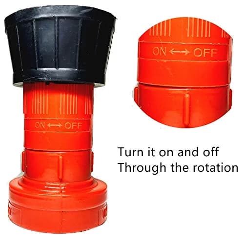 SAFBY Fire Hose Nozzle 2" NPSH Brass & Plastic | Fog, Stream & Off Positions, 100psi Max thumbnail 4