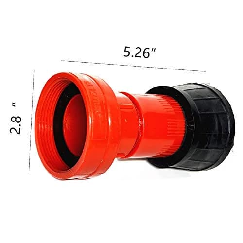 SAFBY Fire Hose Nozzle 2" NPSH Brass & Plastic | Fog, Stream & Off Positions, 100psi Max thumbnail 2