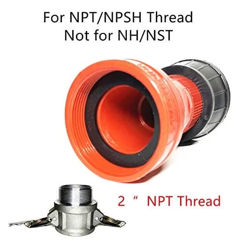 SAFBY Fire Hose Nozzle 2" NPSH Brass & Plastic | Fog, Stream & Off Positions, 100psi Max thumbnail 3