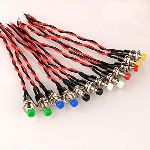 Gebildet 12pcs 7mm Mini Momentary Push Button Switch | SPST N/O 3V-230V, 1A, Round, Chassis Mount thumbnail 2