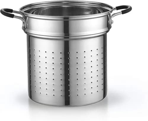 Cook N Home 12 Quart Stainless Steel Pasta Pot with Strainer Insert | 3-in-1 Multipurpose Cookware thumbnail 5